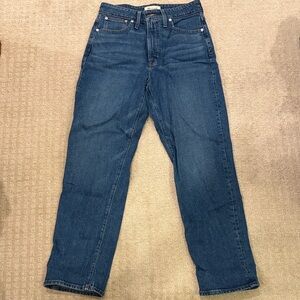 Madewell Curvy Perfect Vintage Straight Jeans - Dark Blue